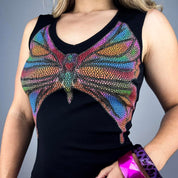 Vintage Butterfly Graphic Tank Top (S)