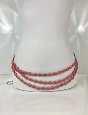 Pink& red silver belt