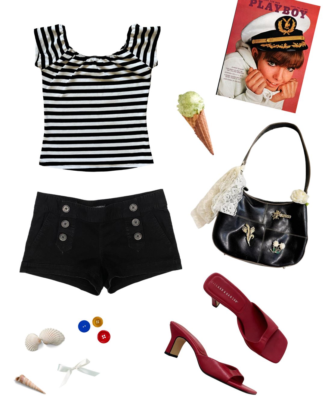 Noir Pinup Trouser Shorts (S)