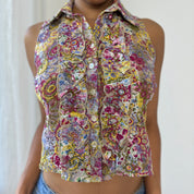Vintage Italian Embroidered Blouse (S)