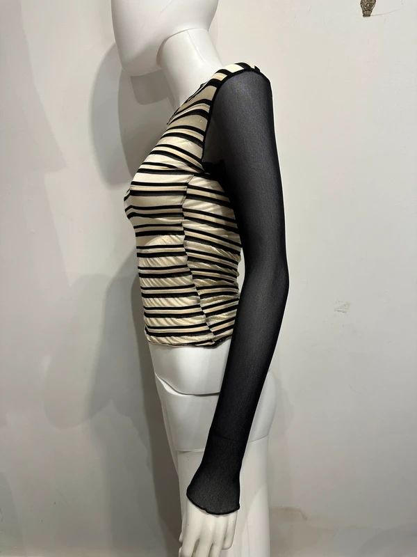 Vintage Stripe Mesh Longsleeve (XS/S)