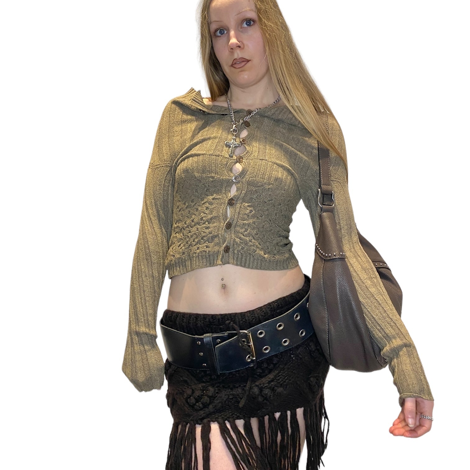 Vintage Button Up Subversive Basics Knit (XS/S)