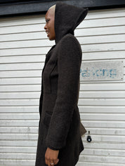 Vintage Cop Copine Gothic Hooded Button Coat (S)