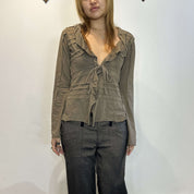 Vintage Mais il est le soleil Tie Parisian Top (S/M)
