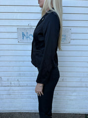 Vintage Italian Lace up Back Cropped Blazer Jacket (S/M)