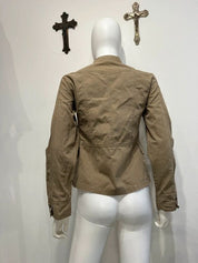 Vintage Beige Military Napoleon Jacket (S)