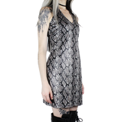 Grey Snakeskin Mini Dress (S)