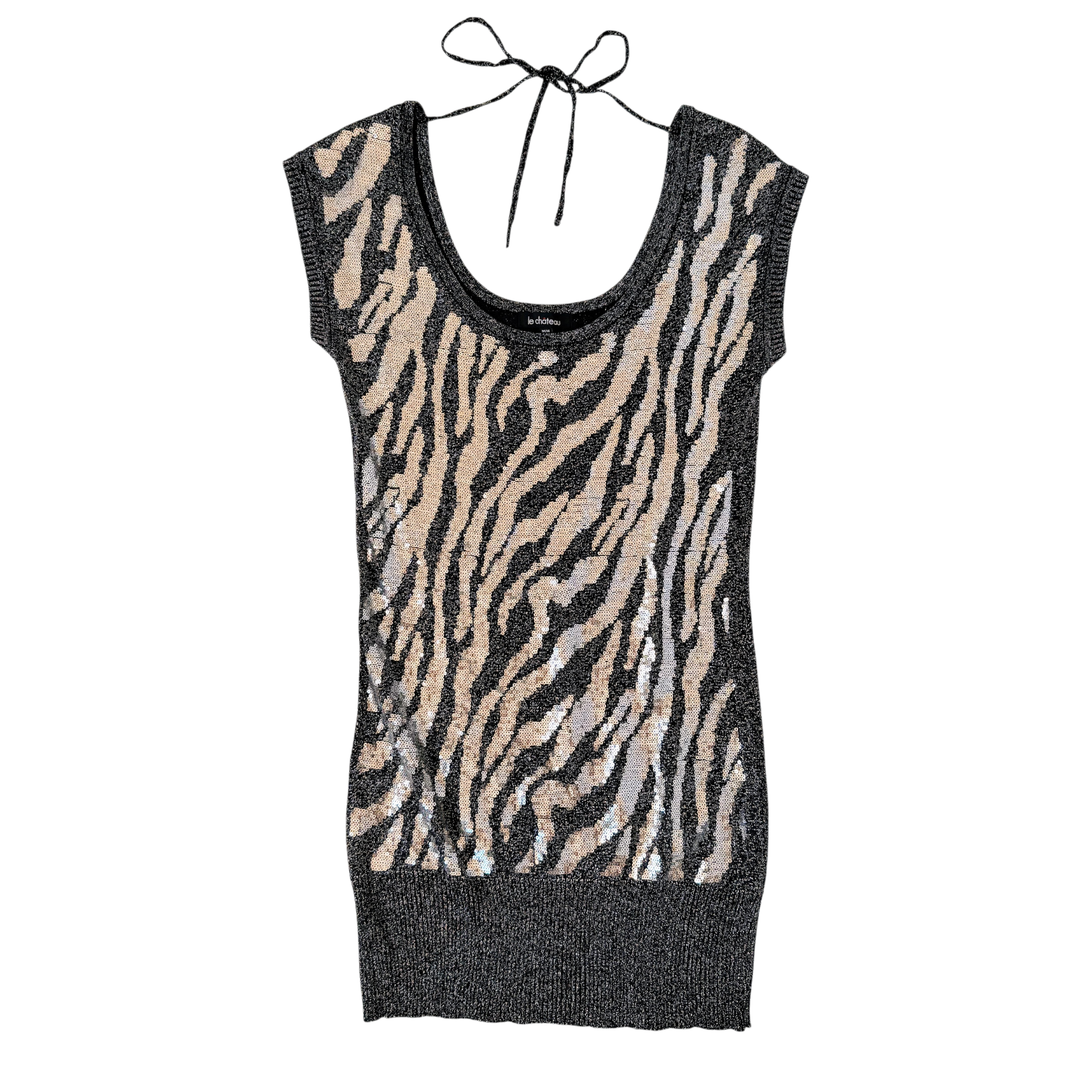 Sequin Knit Mini Dress (S/M)