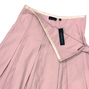 Vintage Blush Pink Pleated Midi Skirt (S)
