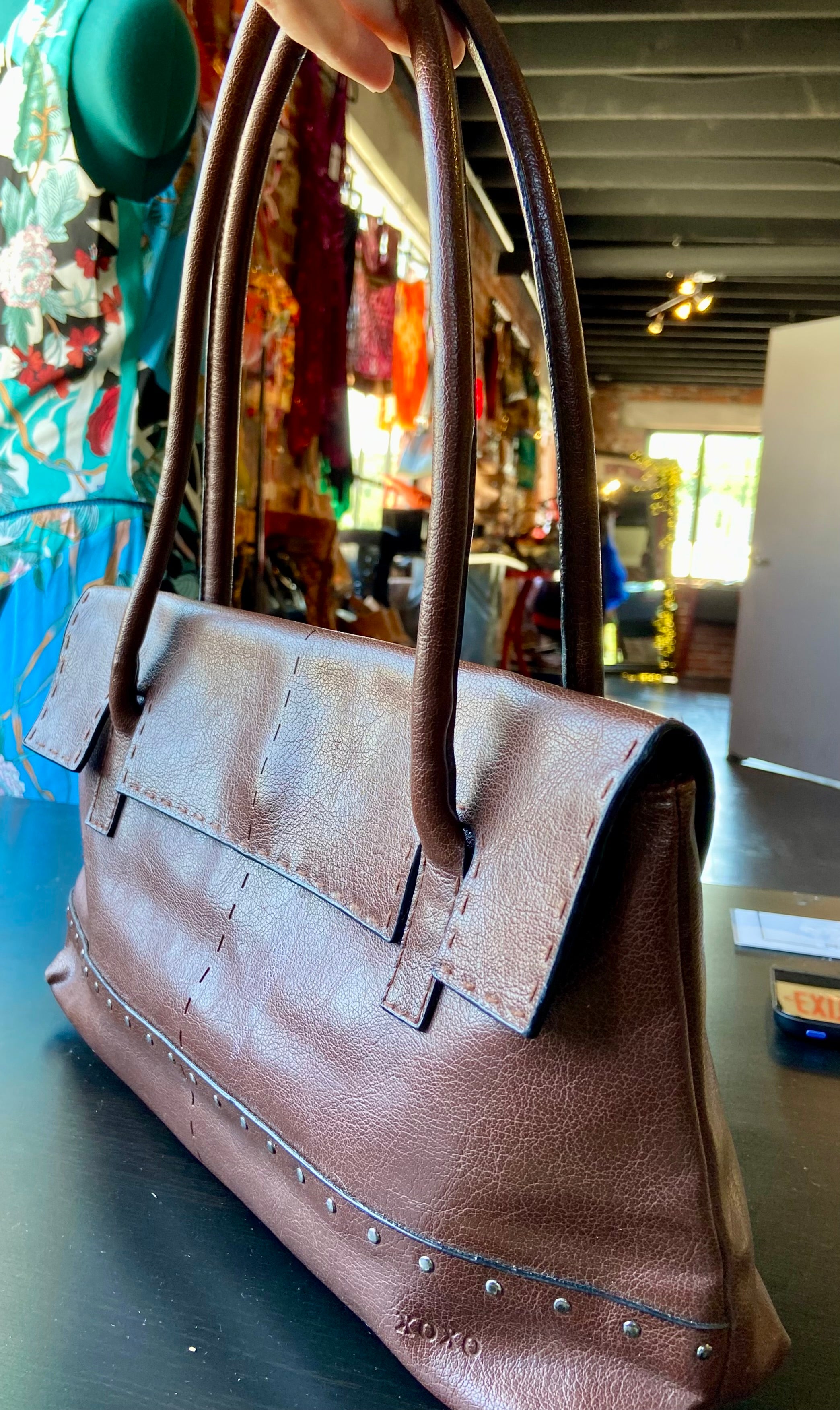 Xoxo brown leather purse