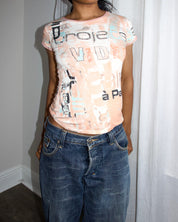 Y2K Save the Queen Mixed Media Top (S-M)
