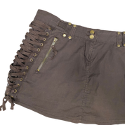 Vintage Grunge Lace Up Side Mini Skirt (S/M)