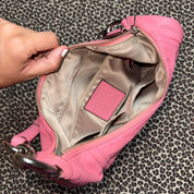 Vintage Coach Pink Leather Convertible Shoulder Bag
