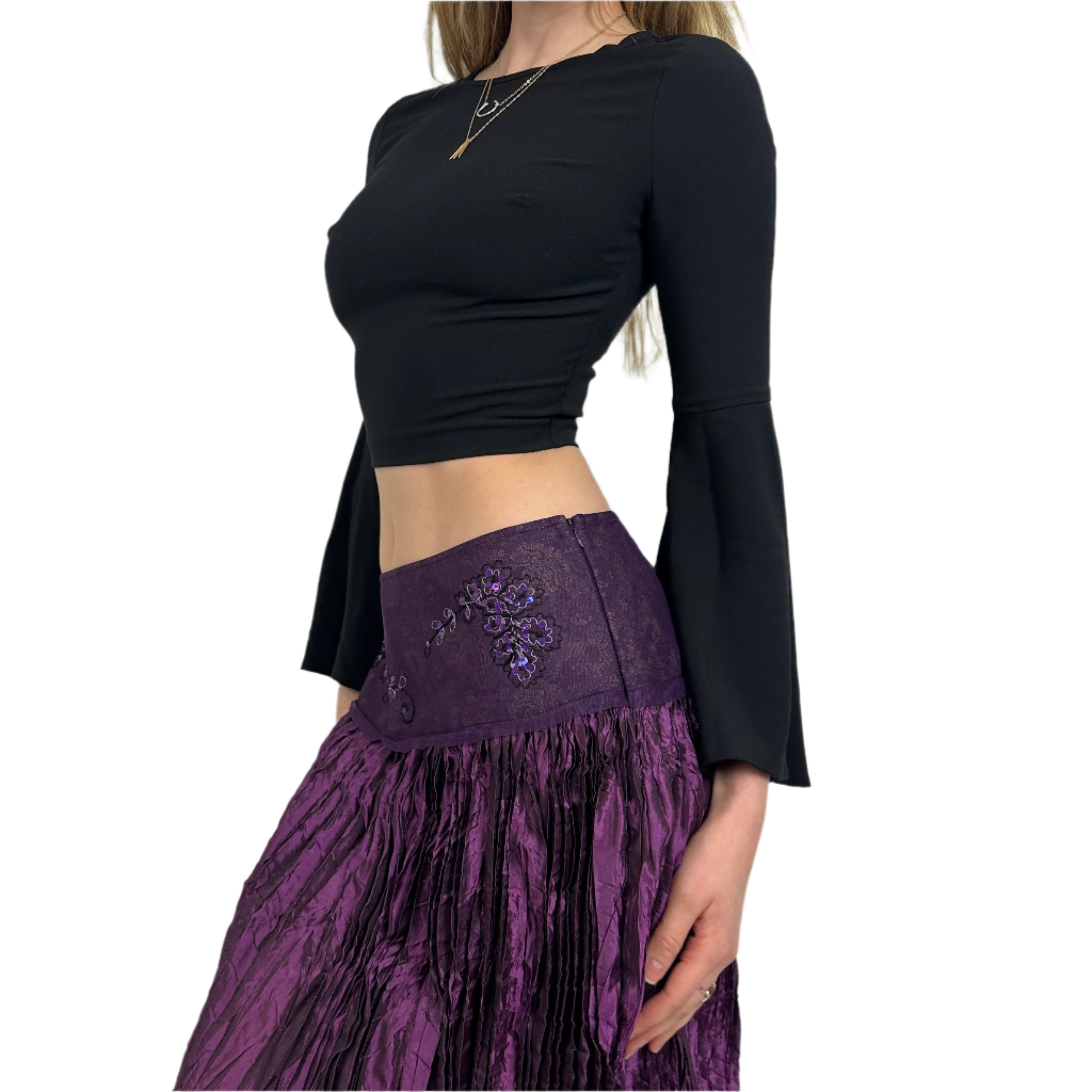 Bebe Batwing Crop Top (XS)