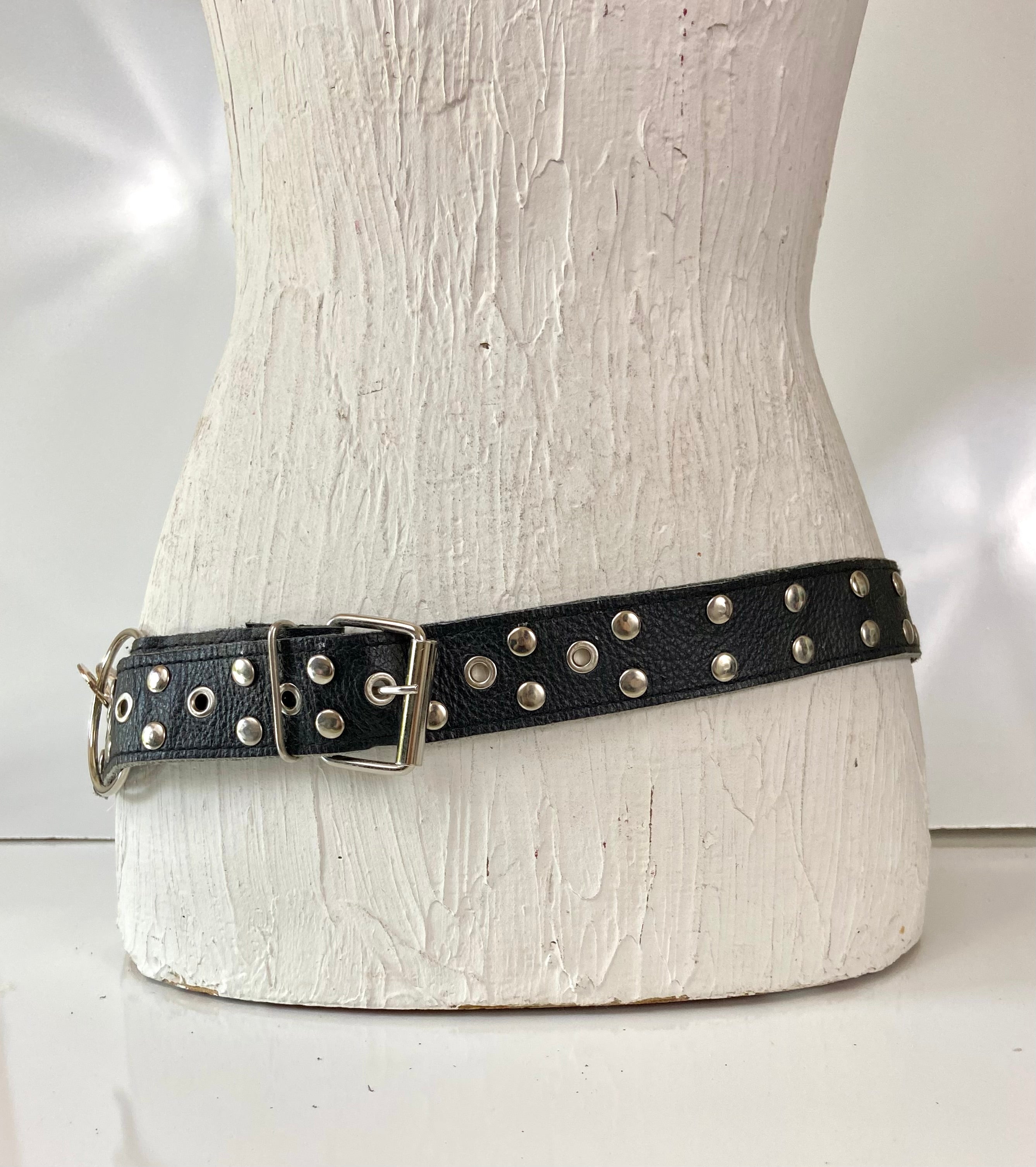 Black and Silver Chain Belt