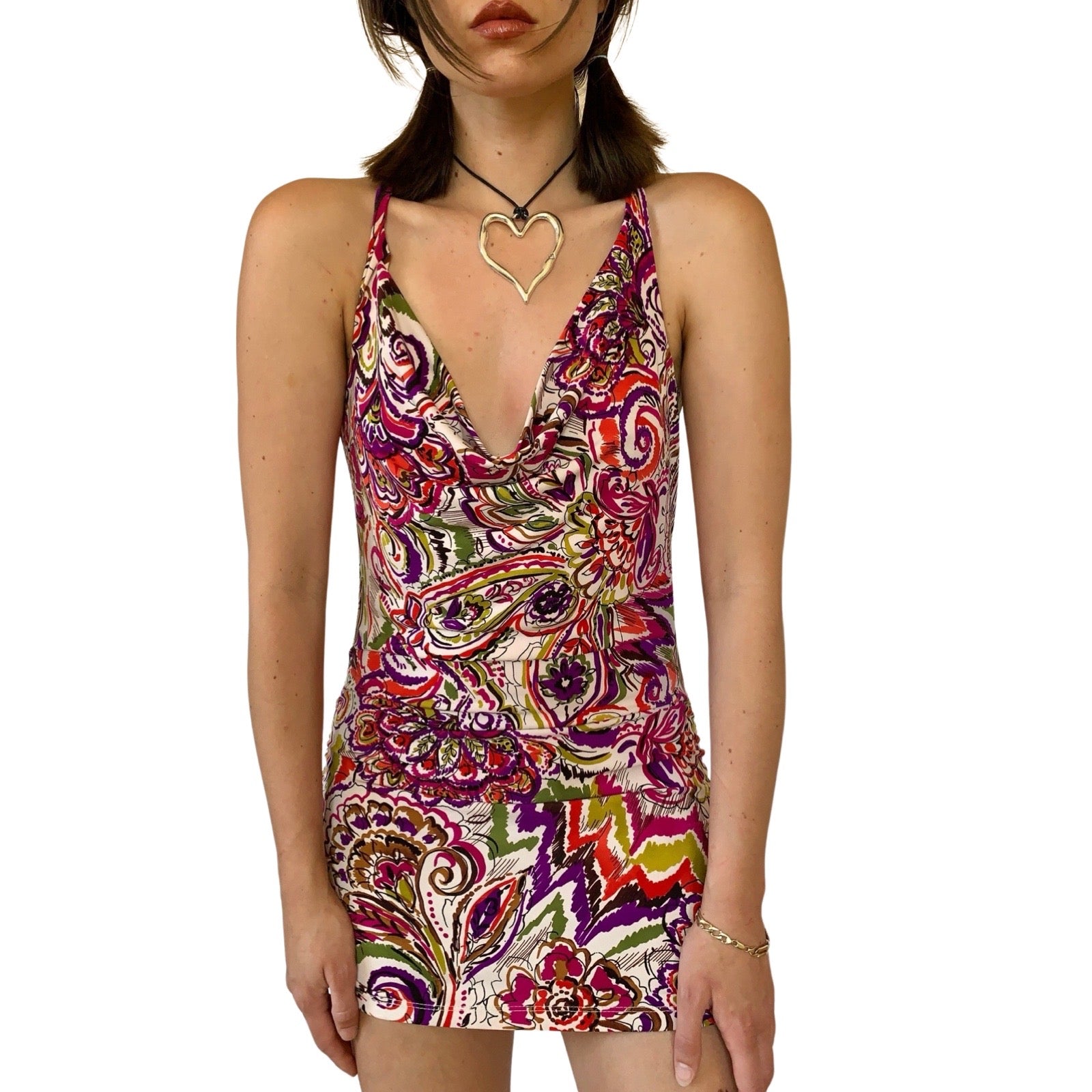 2000s Paisley Mini Dress (S)
