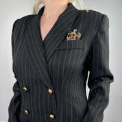 Vintage Pinstripe Suit Dress (L)