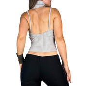 Express Open Back Sleeveless Turtleneck (S)