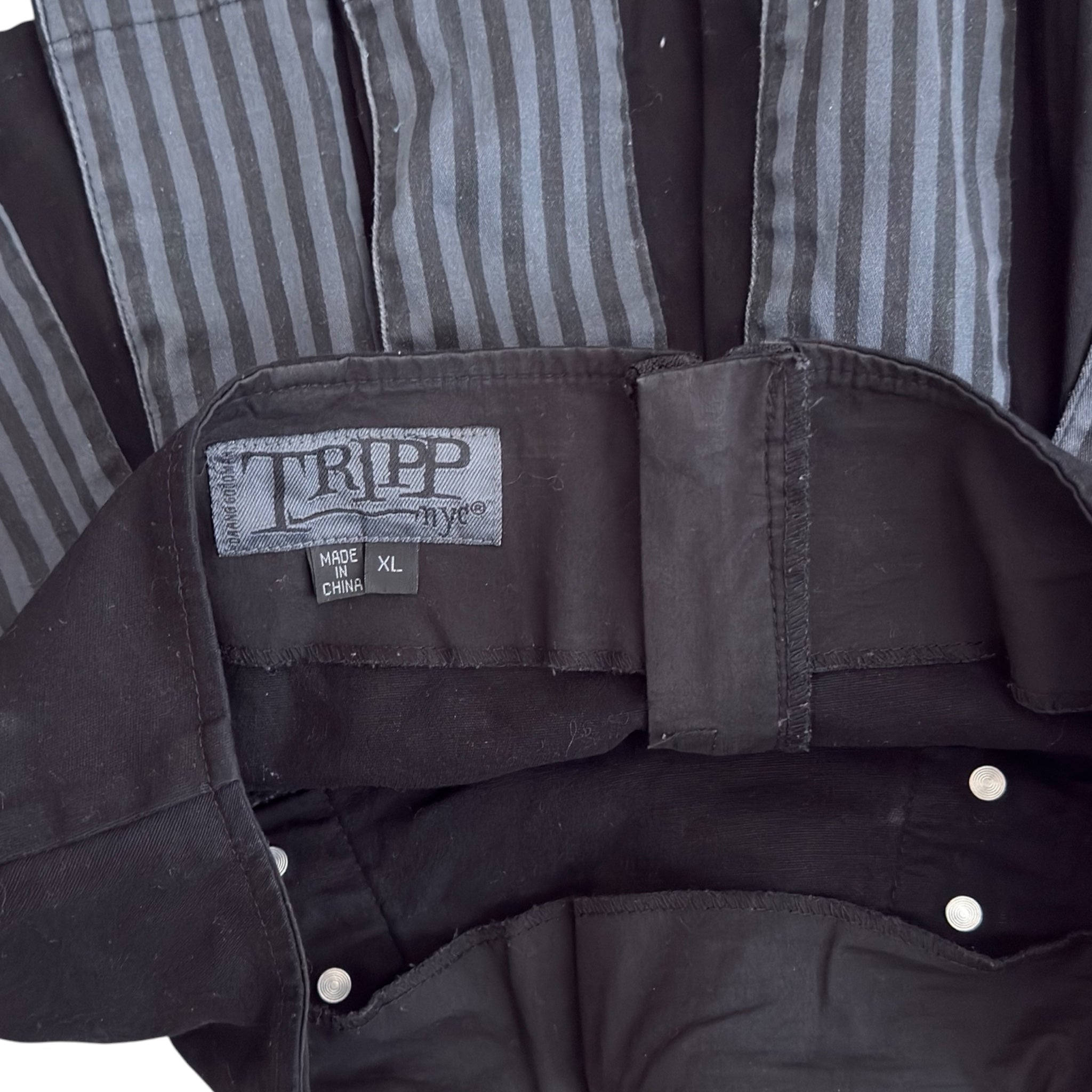 RARE vintage Tripp NYC steampunk-inspired pleated mini skirt (L)