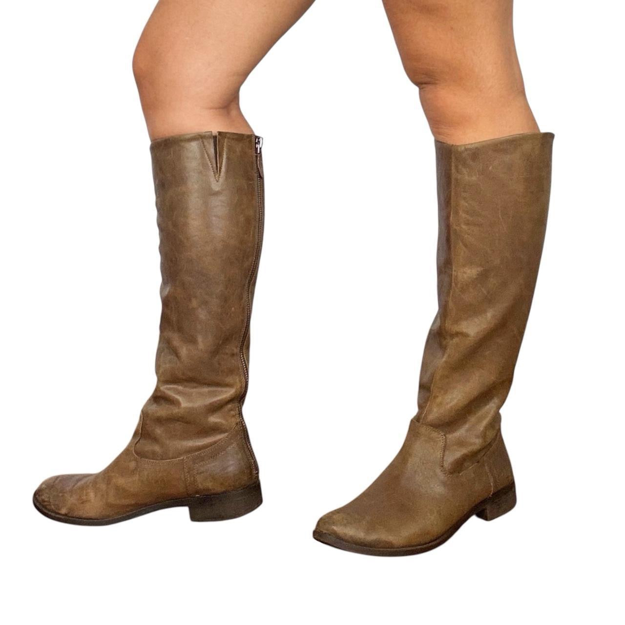 Vintage Brown Leather Knee-High Boots (8.5)