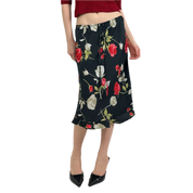 90s Moody Floral Midi Skirt (M)