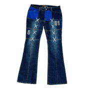 Early 2000s Sporty Lace Up Jeans (M/L)