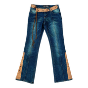 Early 2000s Western Belted Jeans (S)