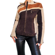 Vintage Genuine Suede Leather Moto Jacket (S/M)