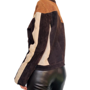Vintage Genuine Suede Leather Moto Jacket (S/M)