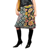 Desigual Patchwork Midi Skirt (XS)