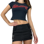 Grunge Zip Mini Skirt (XXS)