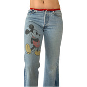 Reworked Mickey Jeans (XS)