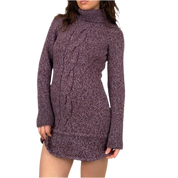 Purple Mini Sweater Dress (M)