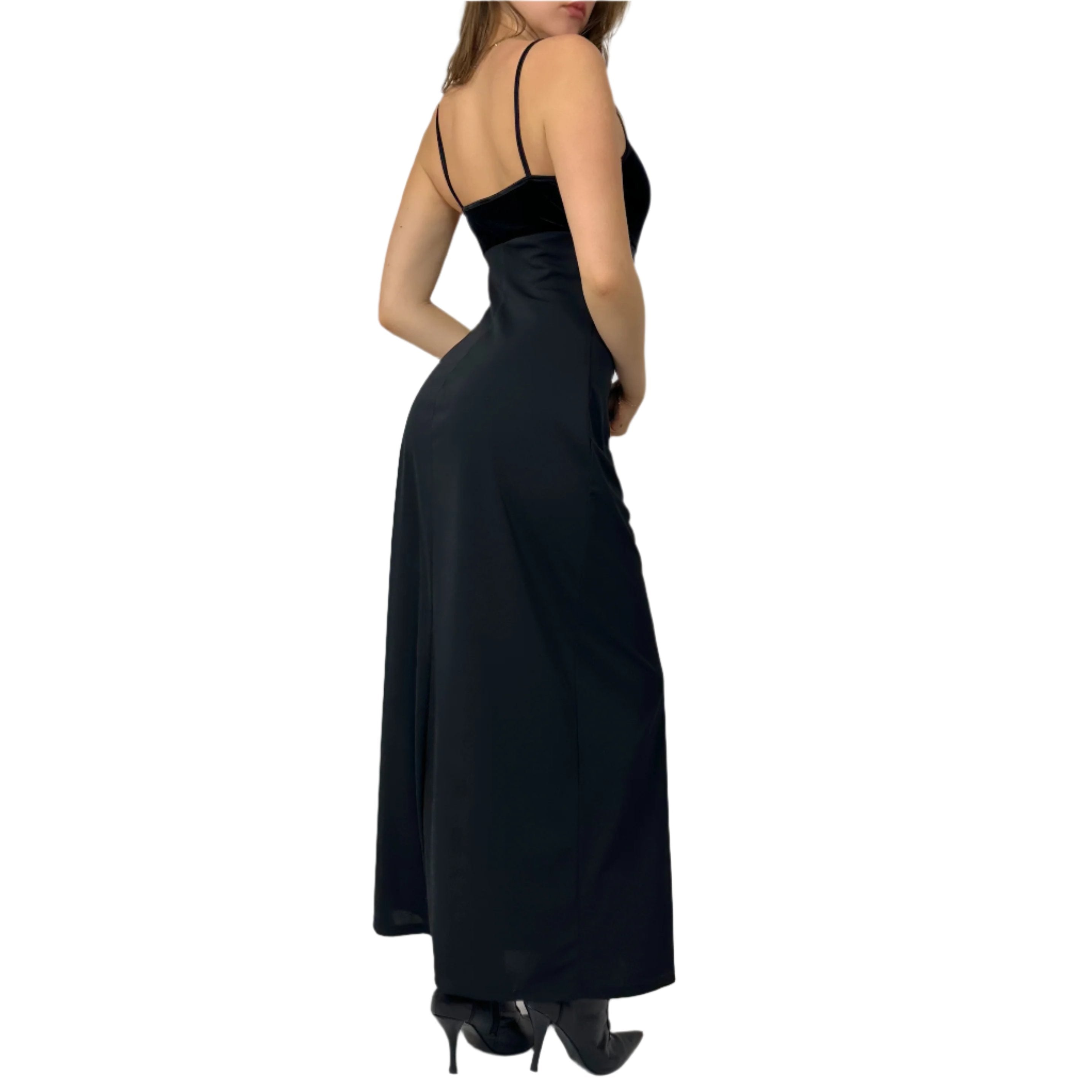 90s black maxi dress Denim Forum The '90s Cami Maxi Dress