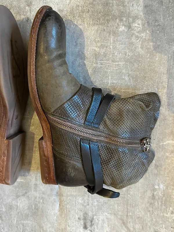 Vintage Airstep AS.98 Slouch Pirate Buckle Moto Ankle Boots (US 8)