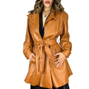 1970s Faux Leather Trench Coat (L)