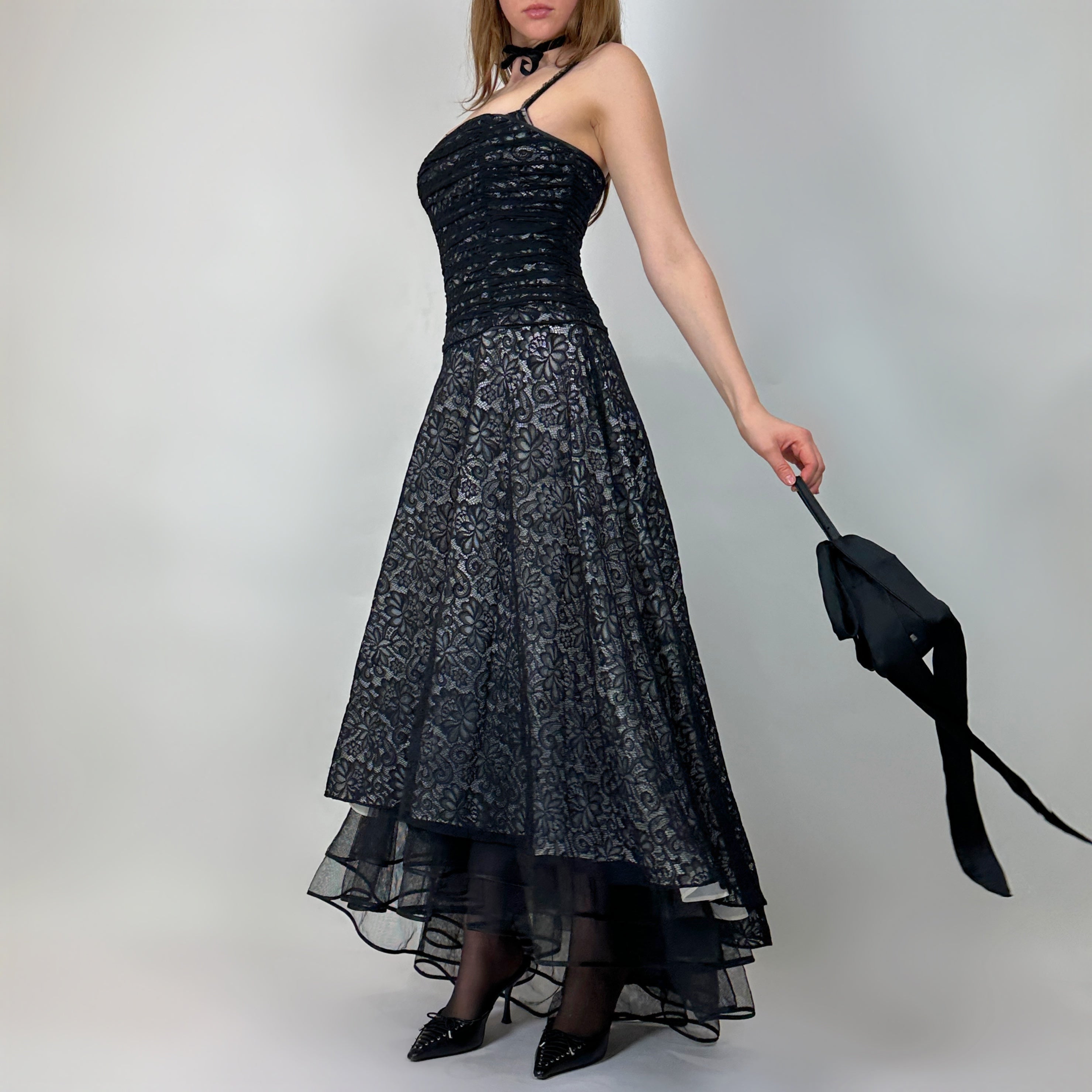 Vintage Lace Drop Waist Gown (S)