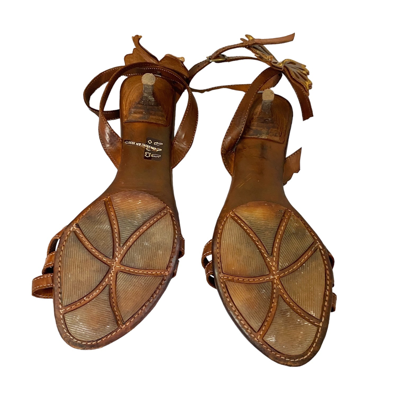 Stunning Vintage Miss Sixty Butterfly Open Toe Kitten Heels (UK 8.5/9)