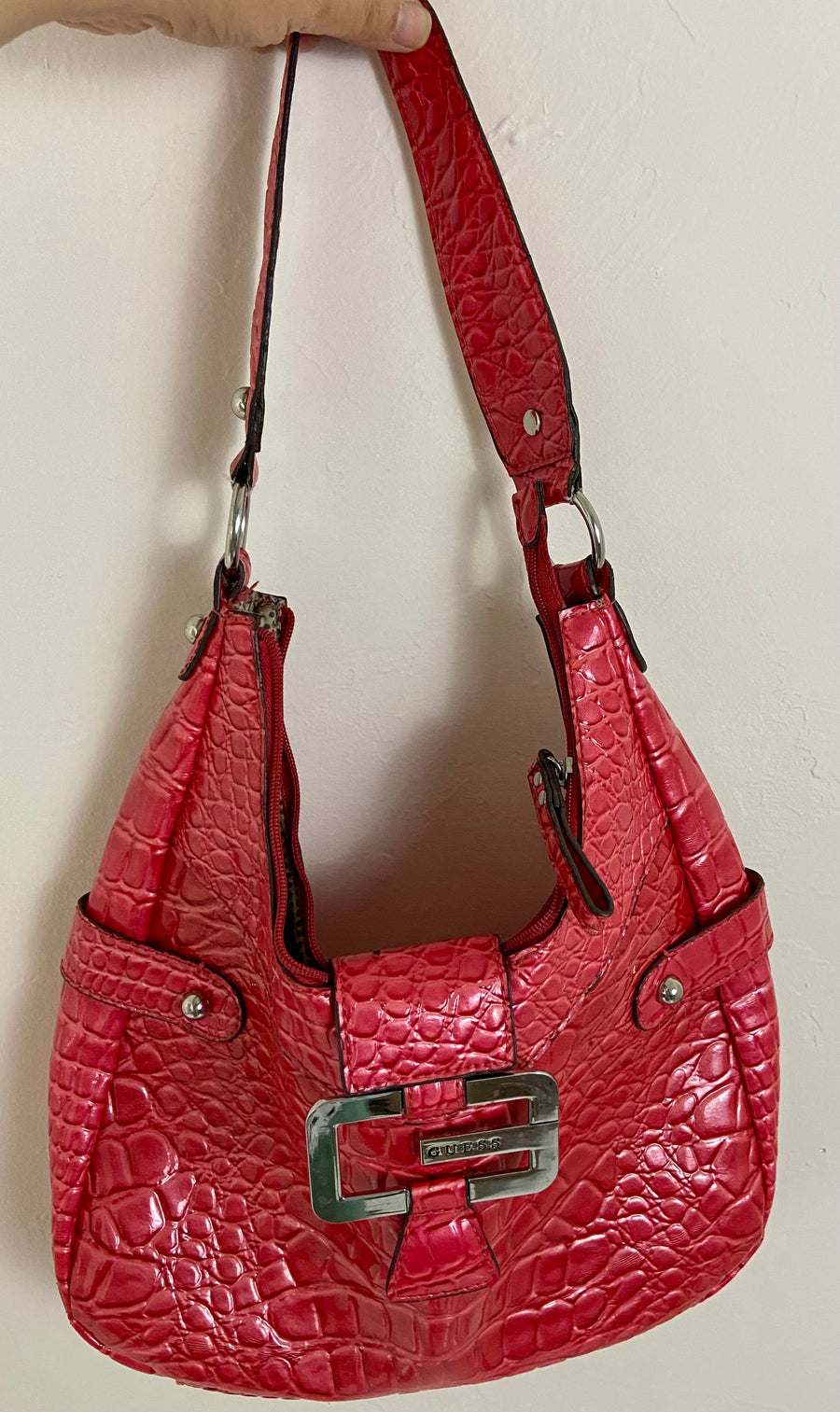 Vintage 90s Guess Red Handbag 👛 Purse Pocketbook Old School Retro Hipster  🔥 | eBay