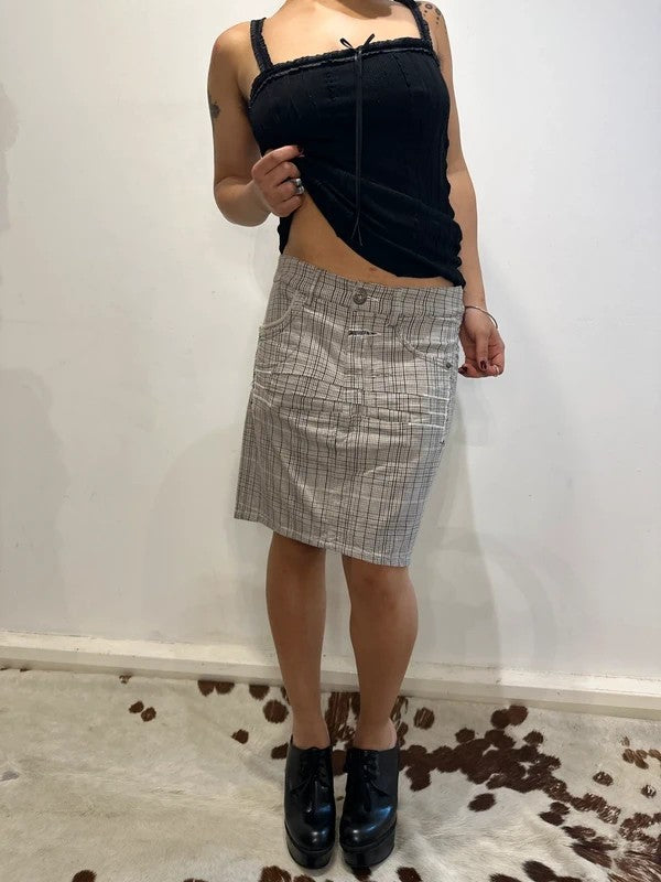 Vintage Marithe Francois Girbaud Fishtail Midi Skirt (S)