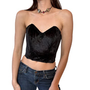 90s Noir Velvet Bustier (XS)