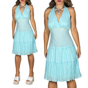 Robin’s Egg Halter Dress (M)