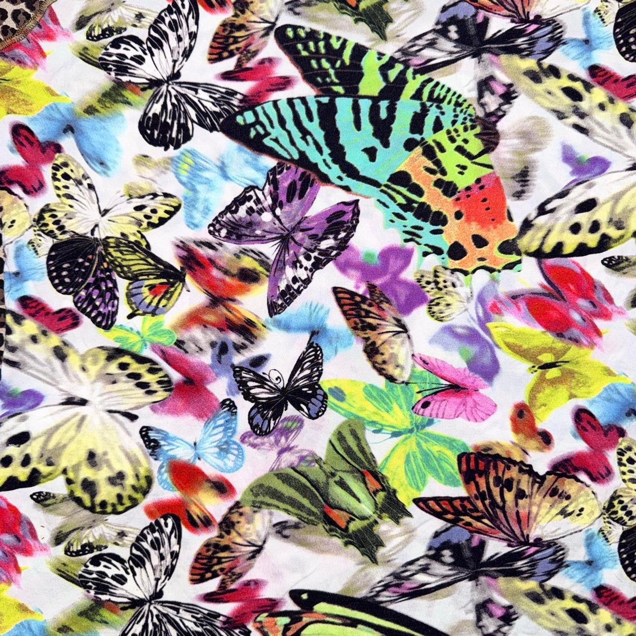 Y2K Second Skin Mesh Reversible Neckline Butterfly Graphic Tank (S/M)