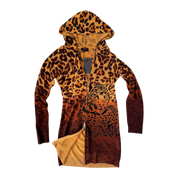 Leopard Zip Up Hoodie Dress (M/L)