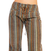 Early 2000s Striped Lace Up Cords (S)