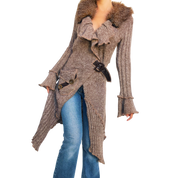 Furry Knit Duster Cardigan (S/M)