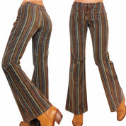 Early 2000s Striped Lace Up Cords (S)