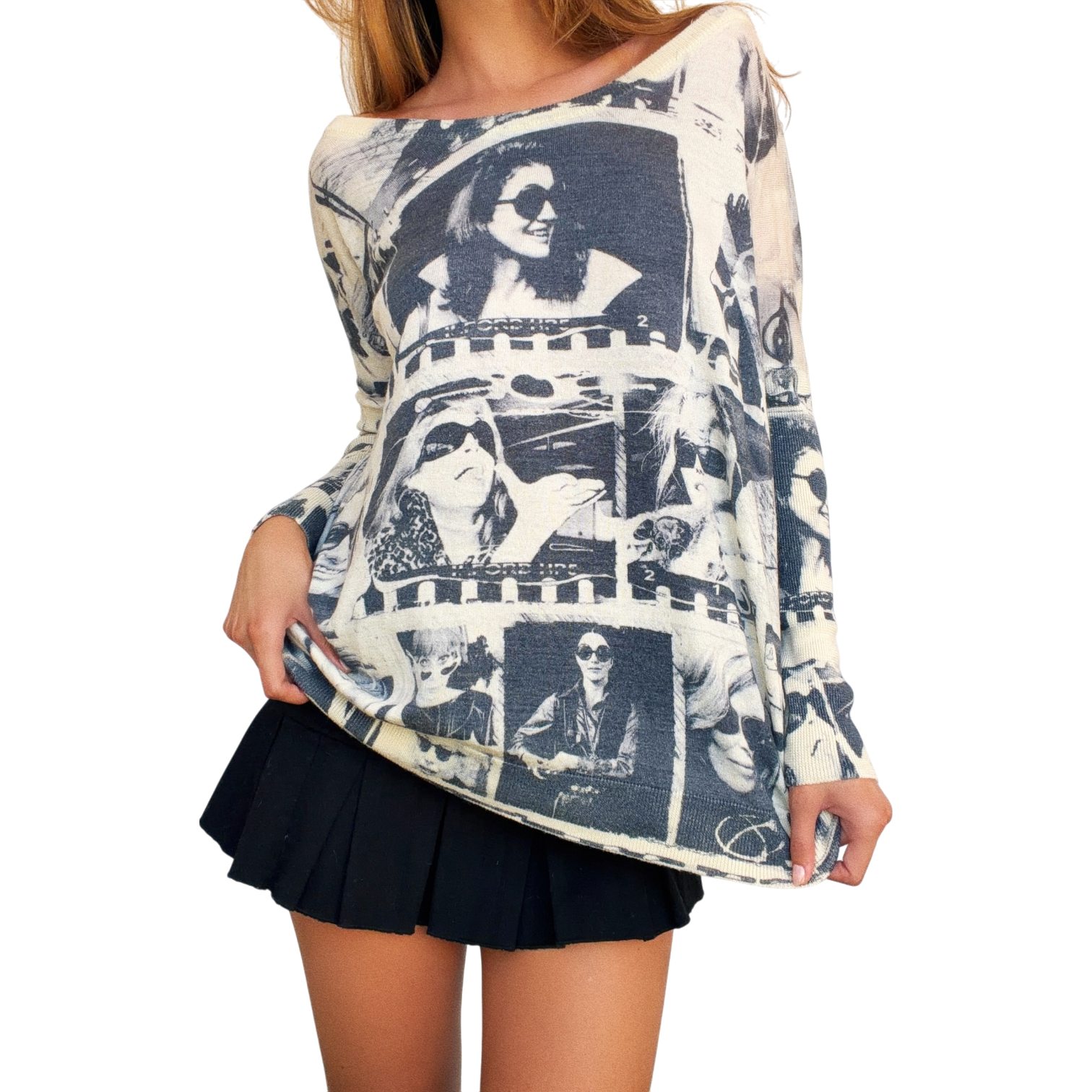 Rare Printed Artworks Silk & Cashmere Graphic Sweater (M/L)