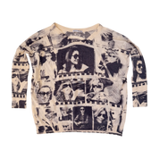 Rare Printed Artworks Silk & Cashmere Graphic Sweater (M/L)