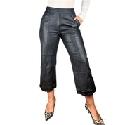 2000s Leather Wide Leg Capris (S)